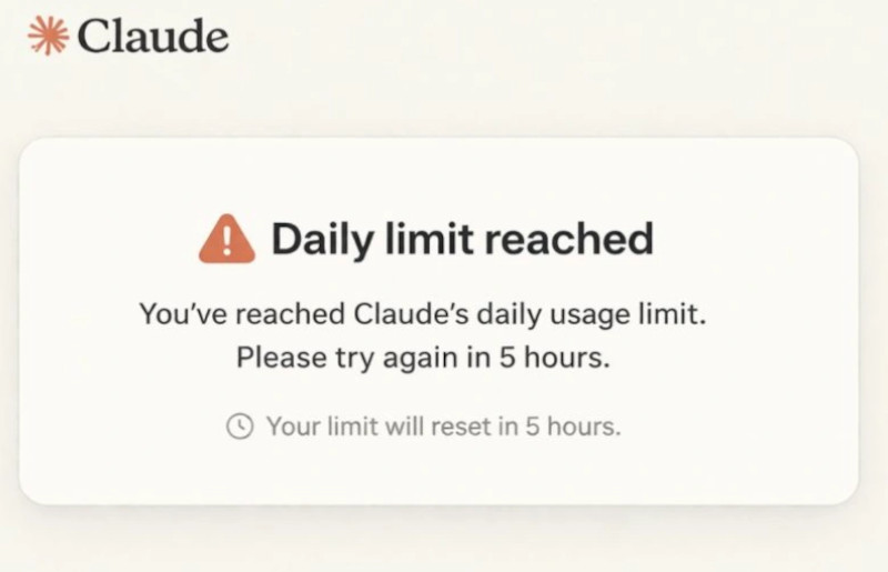Claude 使用量限制警告
