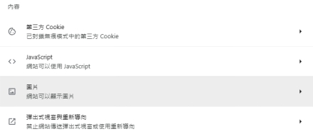 選擇右側的「網站設定」選項