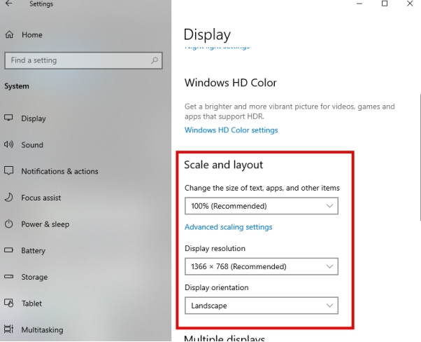 進入「設定 > 系統 > 顯示」