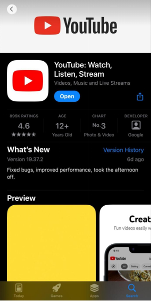 更新 YouTube 最新版本